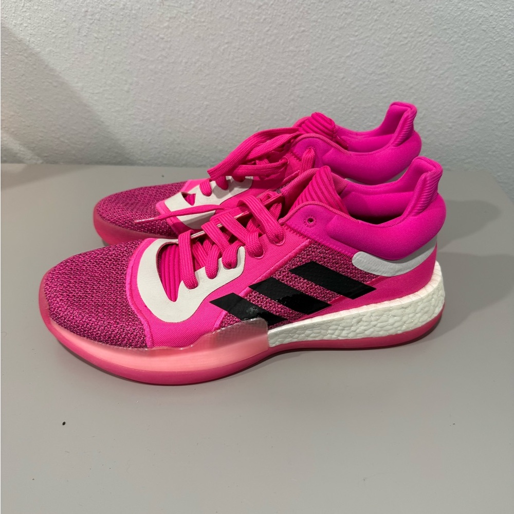 Adidas Men’s Hot Pink and Black Basketball Shoes